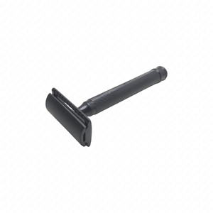High Quality Stainless Steel <b>Single</b> <b>Blade</b> Safety <b>Razor</b> Black Matte Finish Reusable Grooming <b>Razor</b> for Men Wholesale - Product Image 5
