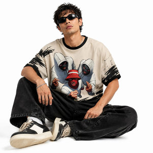 T-shirts surdimensionnés pour hommes de haute qualité, style streetwear, hip-hop, vintage, impression DTG, coton lourd - Product Image 5