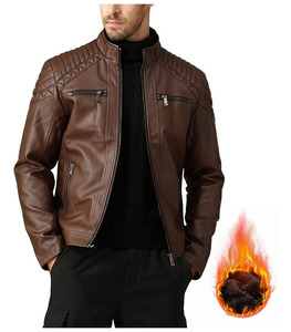 เสื้อแจ็คเก็ตหนังเทียมสีดำเรียบหรูสำหรับผู้หญิง ทรงพัฟเฟอร์ ปิดกระดุมเม็ดเดียว ผสมผสานลุคไบค์เกอร์สุดเท่ ให้ความสบายแบบลำลอง - Product Image 2