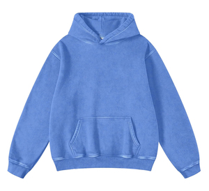 เสื้อฮู้ดดี้สตรีทแวร์ OEM แบบฟอกสีหนัก สไตล์วินเทจ ทรงโอเวอร์ไซส์สำหรับผู้ชาย พร้อมโลโก้พิมพ์ลายตามสั่ง ผ้าเฟรนช์เทอร์รี่เนื้อหนา - Product Image 2