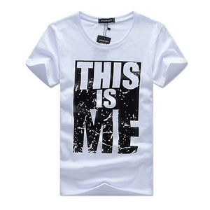 Camiseta Formal de Manga Corta con Cuello Alto para Hombre, de Algodón Twill, con Logotipo Personalizado ODM, para Uso Diario, Moda Urbana - Product Image 1