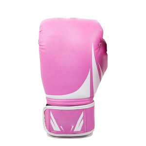 Guantes de Boxeo Geométricos Coloridos Rosa para Mujer, Guantes de Boxeo de Alta Calidad para Muay Thai y Sparring, Color Blanco y Rosa, Se Acepta Logotipo Personalizado - Product Image 2