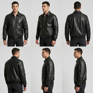 Veste en similicuir tendance ProudNest, coupe classique, durable, confortable, élégante, vêtement d'extérieur décontracté - Product Image 3