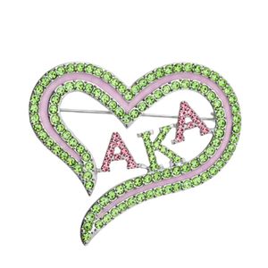 Broche Cœur Rose Vert Plaqué Argent Scintillant pour Femme, Bijou de Mode, Épingle Décorative, Accessoire Élégant en Cristal pour Vêtements - Product Image 6