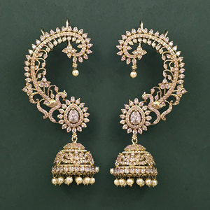 Mayoristas de Joyería Artesanal en India, Pendientes Antiguos con Baño de Mehndi 232199 - Product Image 1