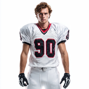 American Football <b>Mesh</b> Jersey V-Neck Football Short Sleeve Jersey Tops Custom Team Number American Football <b>Shirt</b> Tops - Product Image 2