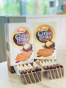 Biscuits au café Braka Luxe Crunch non frits 150g, faible teneur en sucre, collation de bureau, marge élevée, ODM - Product Image 1