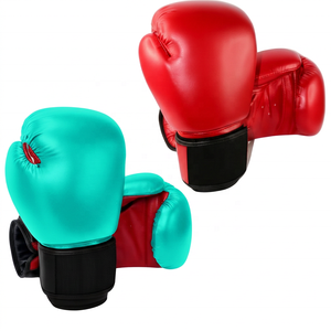 Guantes de Boxeo de Entrenamiento de Muay Thai de Cuero Artificial Personalizados de la Marca ZY, Sin Mitones, 24 oz, Peso Universal, con Cierre de Gancho y Bucle - Product Image 1