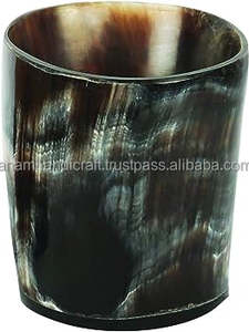 Personalizado exquisito Vintage oso bebiendo Koi taza hecha a mano cuerno Natural corto antiguo tallado estilo Animal negocio perfecto - Product Image 3