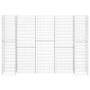 Jardinières en gabion en acier argenté robustes et de grande capacité - Product Image 3