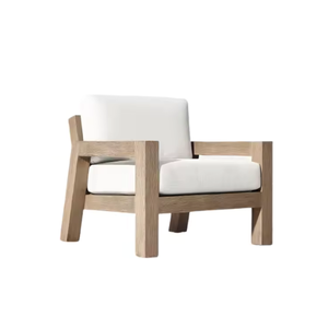 Canapé de jardin individuel en teck moderne, matériaux de haute qualité pour salon et usage extérieur - Product Image 2