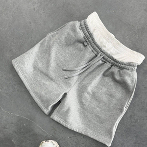 Pantalones Cortos de Algodón Grueso para Hombre, Color Gris Jaspeado, Diseño Personalizado, Cintura con Capas, Ropa Deportiva de Verano, Estilo Holgado, Venta al por Mayor - Product Image 4