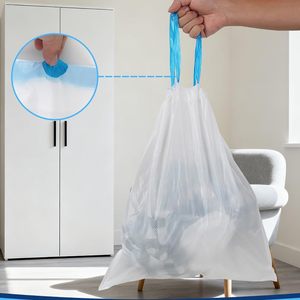 Unscented Drawstring Trash Bags for Home Trash Bag <b>Strong</b> Leak Proof Garbage Bags Thick for Bathroom Office Kitchen Litter <b>Box</b> - Product Image 3