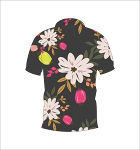 เสื้อโปโลพิมพ์ลายดอกไม้แบบกำหนดเอง แขนสั้น สวมใส่สบาย เหมาะสำหรับกอล์ฟ เทนนิส ชุดทีมฤดูร้อน - Product Image 2