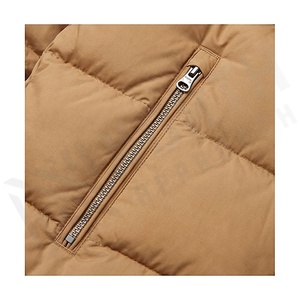 Hooded Quilted Waterproof <b>Bubble</b> Jacket Black Full Sleeve Winter Windproof Cotton Shell Knitted Fabric Polyester Filling Stand - Product Image 5