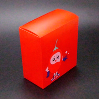 Boîtes en plastique recyclé PET rouge de qualité alimentaire, personnalisables, pliables, pour plats à emporter, couleur CMYK, cadeaux, artisanat