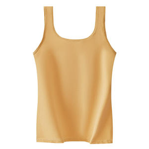 OEM Service High Quality Custom Women's Tank <b>Top</b> 100%Cotton Blank Square Neck Sleeveless Double Lined Basic <b>Tops</b> Tank <b>Top</b> - Product Image 1
