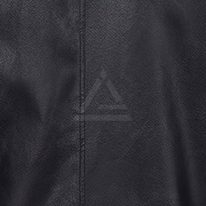 Genuine <b>Leather</b> <b>Bomber</b> Jacket For <b>Men</b> Classic Zip Front Casual <b>Leather</b> Jacket With Rib Knit Collar And Side Pockets - Product Image 4
