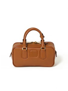 Sac à main plat en PU marron avec fermeture éclair, orné de perles et de cristaux, bandoulière réglable, idéal pour le quotidien, les voyages, l'été et le printemps, portable - Product Image 2