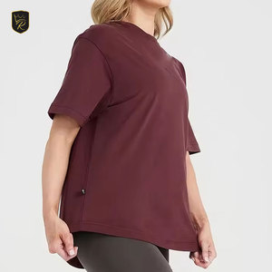 เสื้อยืดโอเวอร์ไซส์ผู้หญิงลำลอง ผ้าฝ้ายระบายอากาศ ทรงหลวม แขนสั้น แฟชั่นฤดูร้อน สวมใส่สบายทุกวัน - Product Image 2