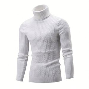 Suéter de cuello alto para mujer, tejido acanalado, manga larga, liso, informal, grueso, cálido, transpirable, 12GG - Product Image 2