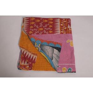 ผ้าห่มกันธาพิมพ์ลายทำมือ เป็นมิตรกับสิ่งแวดล้อม ซักได้ ลายดอกไม้สไตล์วินเทจ ผ้าฝ้ายอินเดีย โบโฮ ผ้าคลุมเตียง ผ้าห่มสองด้าน สำหรับใช้ในบ้าน - Product Image 5