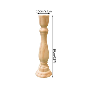 Candelabro de Madera Decorativo, Portavelas de Madera para Mesa de Comedor, Sala de Estar, Dormitorio, Bodas y Decoración del Hogar - Product Image 3