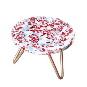 Moderno Soporte para Tartas con Incrustaciones de Resina Hecho a Mano, Bandeja de Postres Artística con Soporte de Metal para la Hora del Té, Fiestas y Arreglos de Mesa Elegantes - Product Image 4