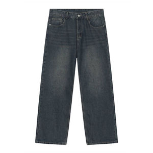 Men's Casual Custom Denim <b>Jeans</b> Trousers Oversized Multi-Pocket Baggy Denim <b>Jeans</b> Comfortable Durable Floor Length with Wide Leg - Product Image 2