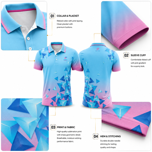 Camiseta Deportiva Polo Sublimada con Logotipo Personalizado, de Secado Rápido y Transpirable, Uniforme para Equipos de Golf y Tenis, Camiseta Atlética para Hombre, Venta al Por Mayor - Product Image 4