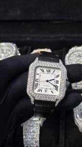 Relojes de Diamantes Moissanite VVS de Fábrica al por Mayor, Marca Árabe, Reloj de Pulsera con Incrustaciones de Diamantes para Regalo, Relojes Passd - Product Image 2