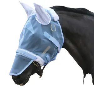 Top Quality Horse Soft Comfortable Anti mosquito Smart Summer Fly Mask Breathable See Through Mesh Horse Fly Mask for horse