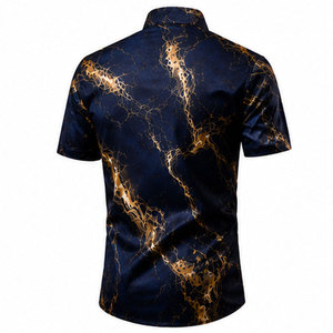 Chemise décontractée imprimée pour homme de qualité supérieure avec motif moderne sur toute la surface, tissu en mélange de coton respirant, coupe classique pour un usage quotidien - Product Image 2