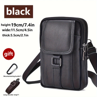Nouvelle sacoche de ceinture en cuir véritable avec fermeture éclair, pochette portable multifonctionnelle pour téléphone, idéale pour l'extérieur