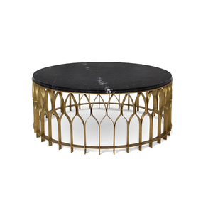 Bold Metal Coffee <b>Table</b> With Glass <b>Top</b> Unique Structure Durable Build Perfect For Modern Home Living Room Setup - Product Image 1