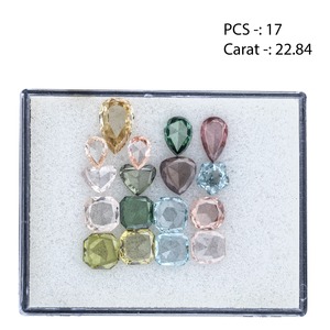 Diamantes Sueltos Cultivados en Laboratorio, Corte Rosa, Multicolor, CVD HPHT, Formas Mixtas, Certificados IGI, Precio al por Mayor - Product Image 3