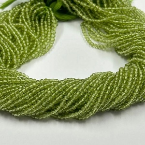 Venta al por mayor 3mm peridoto verde natural suave bola redonda cuentas para joyería DIY hacer pulsera pendientes accesorios para mujeres regalos - Product Image 2