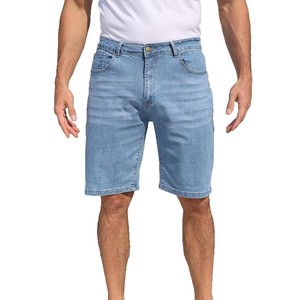 Pantalones Cortos de Mezclilla Vintage Y2K para Hombre al por Mayor, Lavado Claro, Pierna Recta, Cintura Media, Casuales de Verano, Tejido de Algodón Transpirable, OEM ODM - Product Image 5