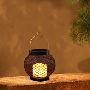 Modern Black Metal Mesh <b>Lantern</b> Hanging <b>Outdoor</b> <b>Candle</b> Holder Wire Decorative Garden Patio Tabletop Moroccan Wedding Stylist - Product Image 6