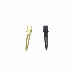 Pinces à cheveux en métal de haute qualité, couleur or et noir, accessoires professionnels pour extensions de cheveux, vente en gros OEM - Product Image 2