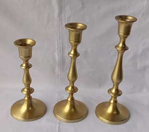 <b>Antique</b> Solid <b>Brass</b> Candle Holder Handcrafted Polished Gold Metal <b>Candlestick</b> Holders For Home Wedding Table Decor - Product Image 5