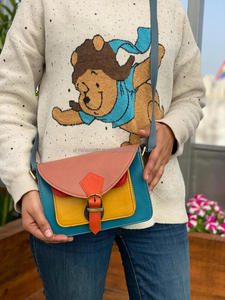 Petit sacoche en cuir recyclé sac à main vente chaude arc-en-ciel couleur sac à main femmes élégant Unique multi-usages durable sacs à bandoulière - Product Image 3