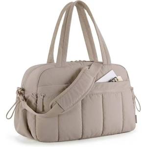 Bolso de Viaje Acolchado Impermeable Color Beige, Mochila de Viaje de Gran Capacidad - Product Image 1