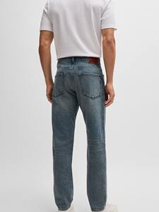 Jeans en denim robustes pour le travail, dotés d'un tissu épais, d'une coupe décontractée, d'une durabilité longue durée et d'une qualité supérieure structurée. - Product Image 4