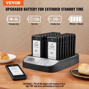 Sistema di cercapersone ristorante Wireless da 500m 16 cicalini lampeggianti a vibrazione per clienti ospiti che chiamano ristoranti hotel - Product Image 2