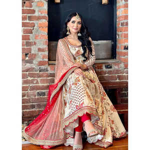 Shree Hari Fashion-SR, Ropa India y Pakistaní Verde, Bordado Pesado con Lentejuelas, Conjunto de Top y Pantalón con Dupatta, Talla L - Product Image 2