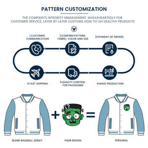 Vestes de baseball style hip-hop urbain pour hommes et femmes, vente en gros d'usine, sweat-shirts surdimensionnés personnalisés brodés - Product Image 6