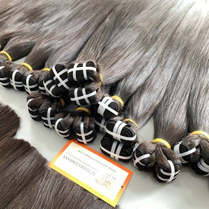 Paquets de cheveux bruts pour faire des perruques, couleur naturelle noire, épaisseur totale de la queue, fournisseur de gros de cheveux humains vierges - Product Image 3