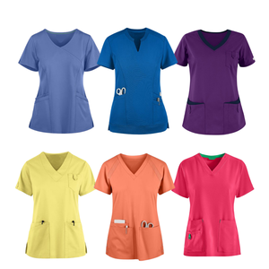 OFERTA ESPECIAL Top shirt Medical Scrubs Hospital ropa diseño personalizado para mujeres Saomai FMF fábrica uniforme-ODM/OEM servicio - Product Image 5