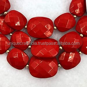 High Quality <b>Red</b> Resin Beaded Necklace Statement Necklace <b>Jewellery</b> by Indian Supplier UCI - Product Image 2